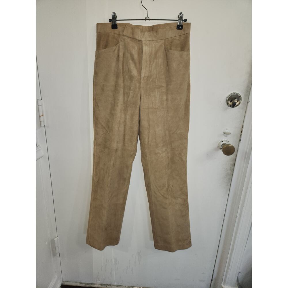 Lauren by Ralph Lauren caramel suede pants 6